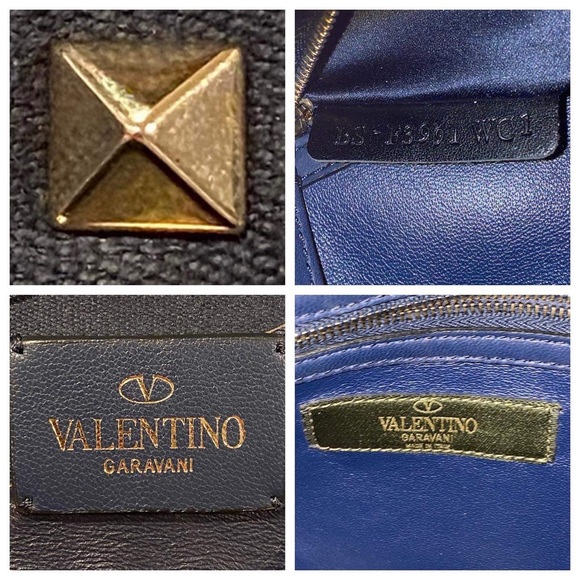 Valentino Rockstud Navy/Camo Clutch - Picture 12 of 12